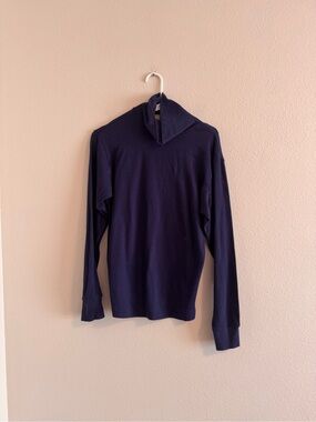 Eddie Bauer Navy Hooded Long-Sleeve Top